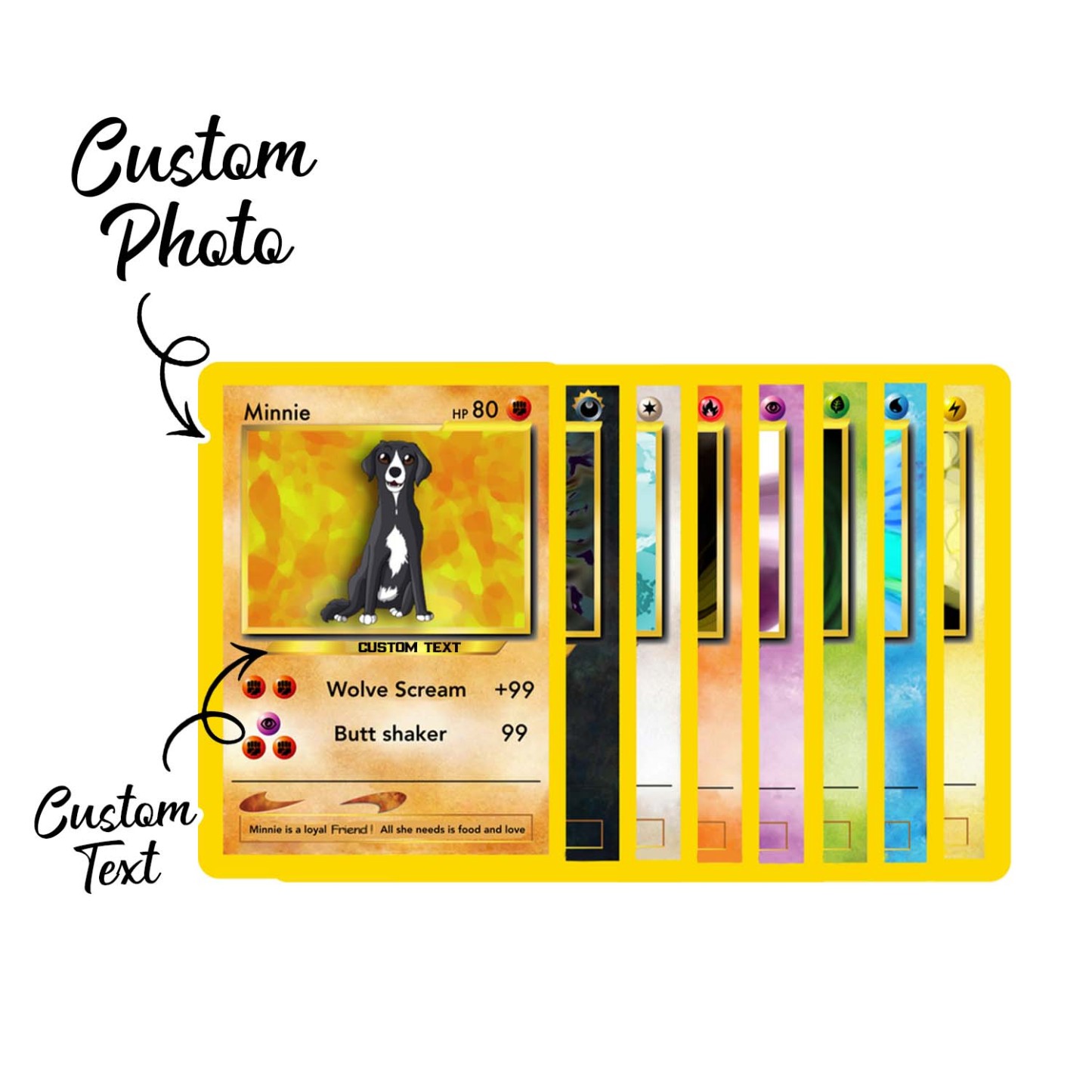 Custom Photo Poke Card Photo Art Card Personalized Text Poke Present for Pet Lovers