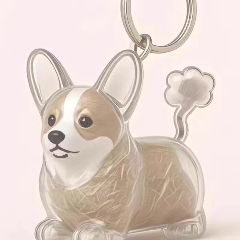 Dog Hair Collector Keychain Bag Charm Memorial Storage Box Sentimental Gift for Dog Lovers Perfect for Storing Pet Hair