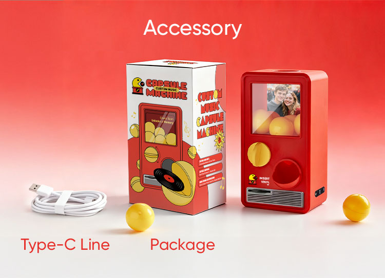 Personalized Music and Photo Music Gachapon Machine Custom Song Mini Record Box Retro Gifts for Her Christmas Gifts detail image 9