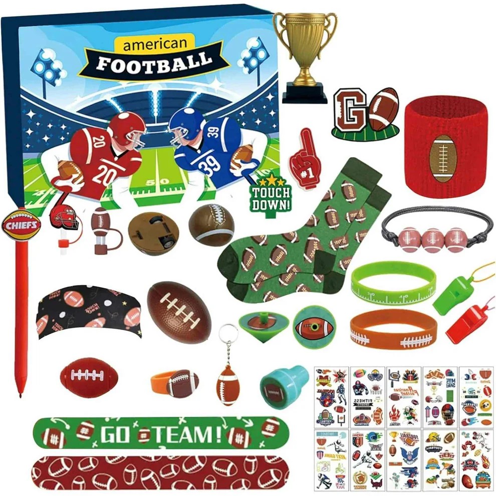 American Football Advent Calendar 2025 Christmas Countdown Gifts for Kids & Football Fans