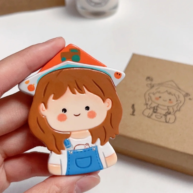 Custom Cartoon Portrait Fridge Magnet Personalized Gift with Cute Hand-Drawn Design for Lover - soufeelus