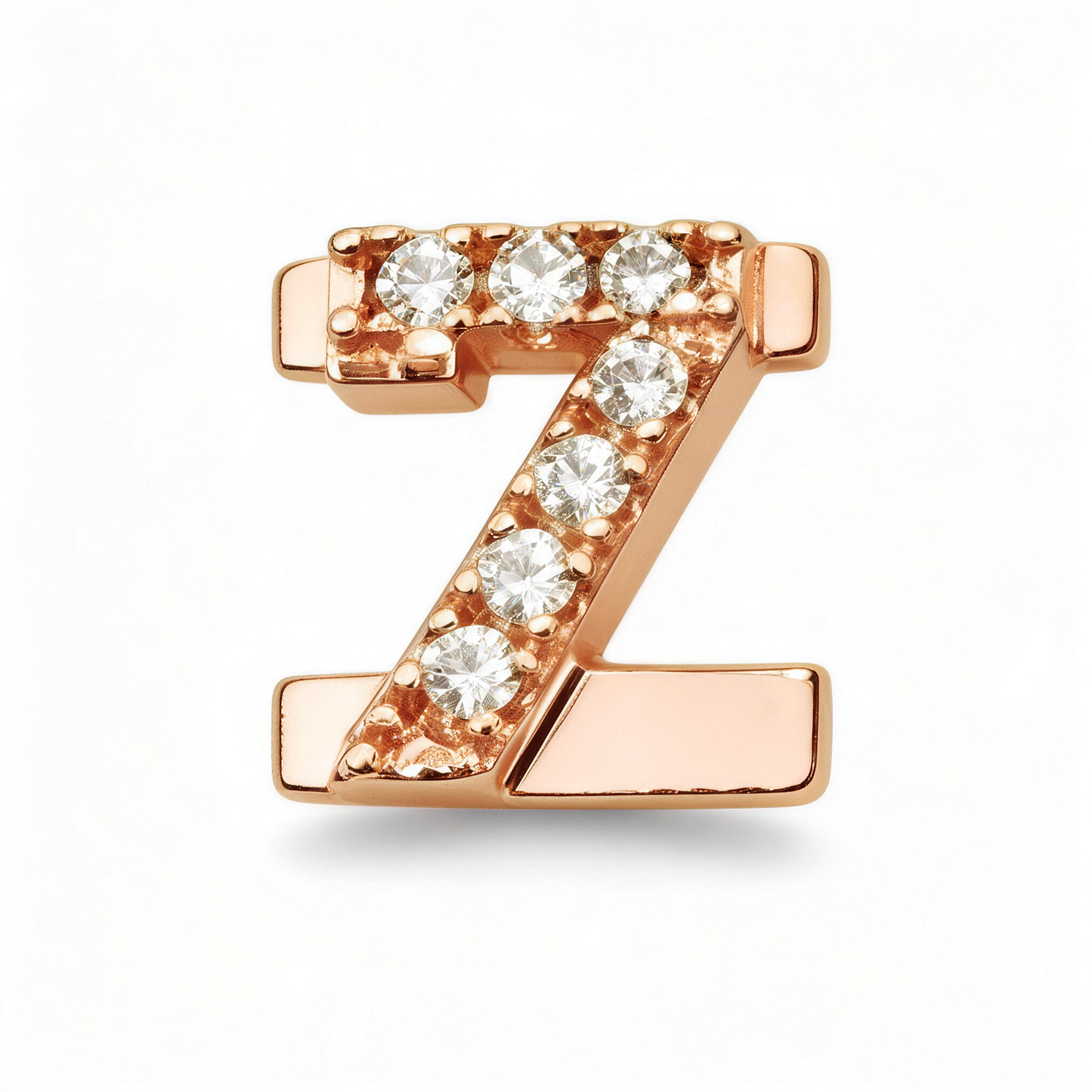 Number With Diamond 7 Charm - Rose Gold