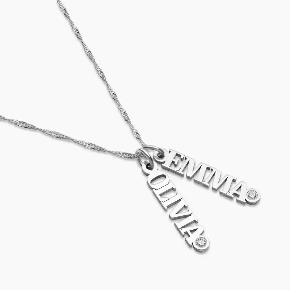Custom Chain Name Necklace Multi-name Necklace Diamond Name Necklace Gift For Her
