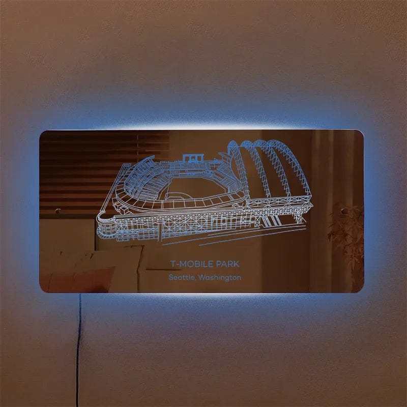 Fenway Park Mirror Light Custom Name and Date Personalized Gift for Sport Lover - Giftlab