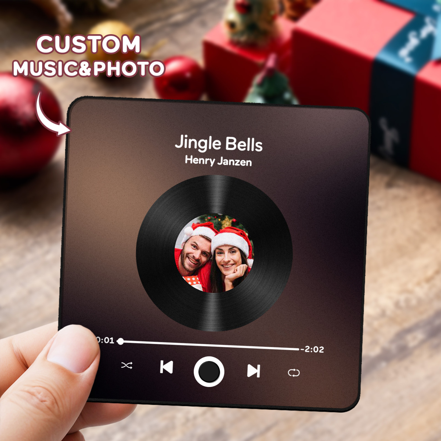 Customized Album Fridge Magnet Personalized Music Fridge Magnet Can Play Songs Christmas Gifts Family Gifts - soufeelus