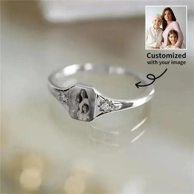 Magical Bear Cake Ring Box With Personalized Birthstone Ring Surprise Gift Birthday Gift - soufeelus