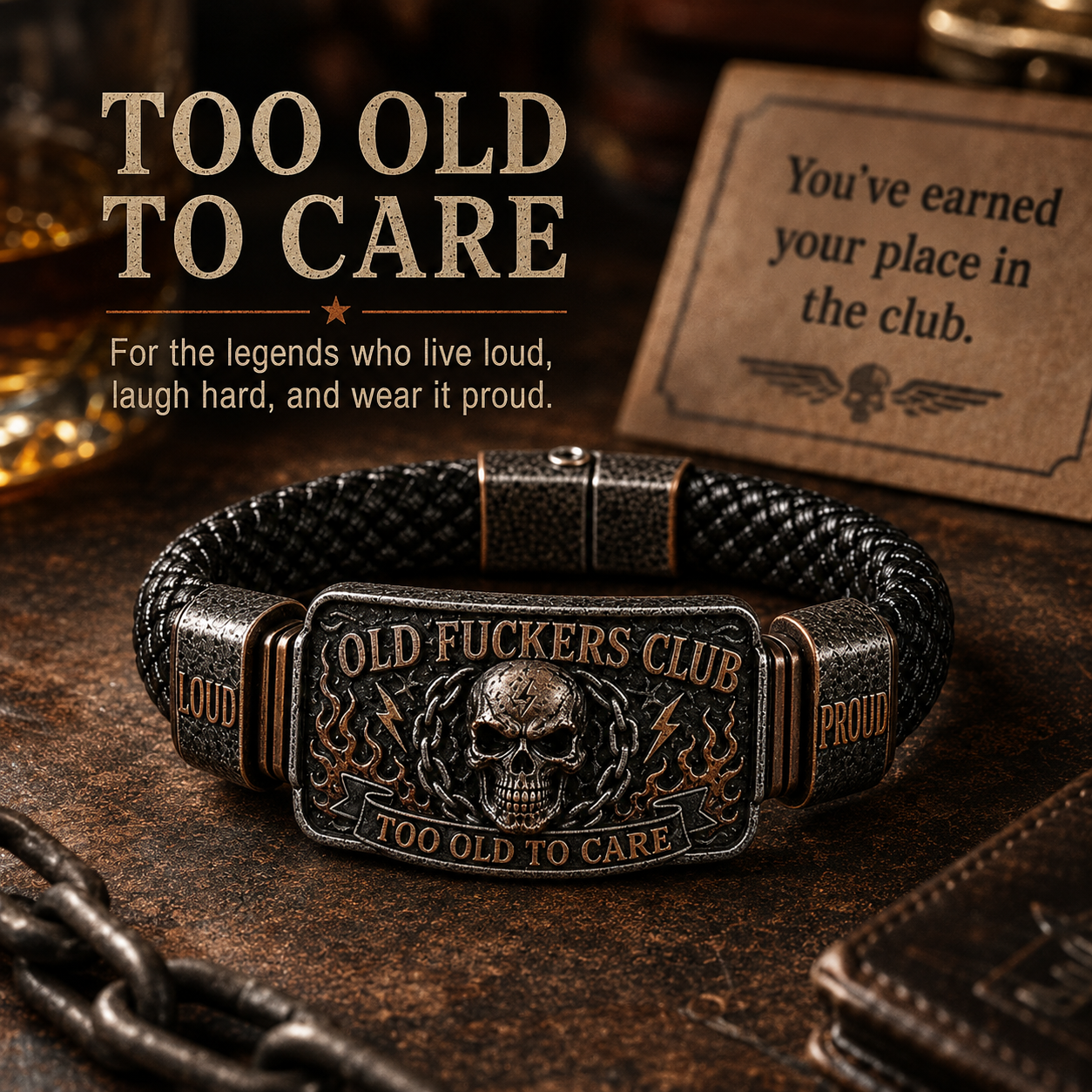 Vintage Wild Freedom Leather Bracelet – Retro Braided Wristband with Classic Metal Plaque for Men