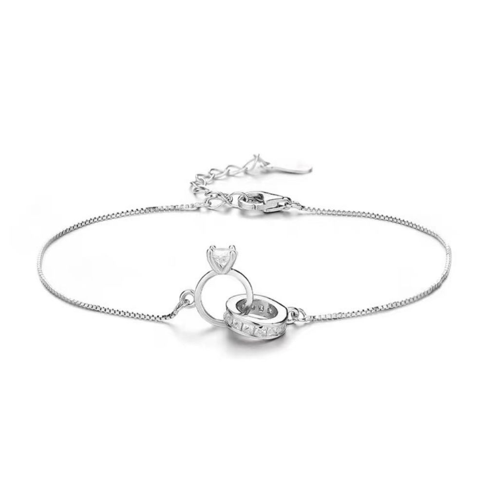 Interlocking Diamond Bracelet Classic Bangles Gift For Her - soufeelus