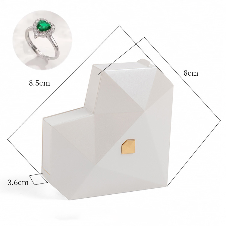 Heart Ring Box with Heart Promise Ring Open Adjustable Ring Multicolor Gift For Lover For Her