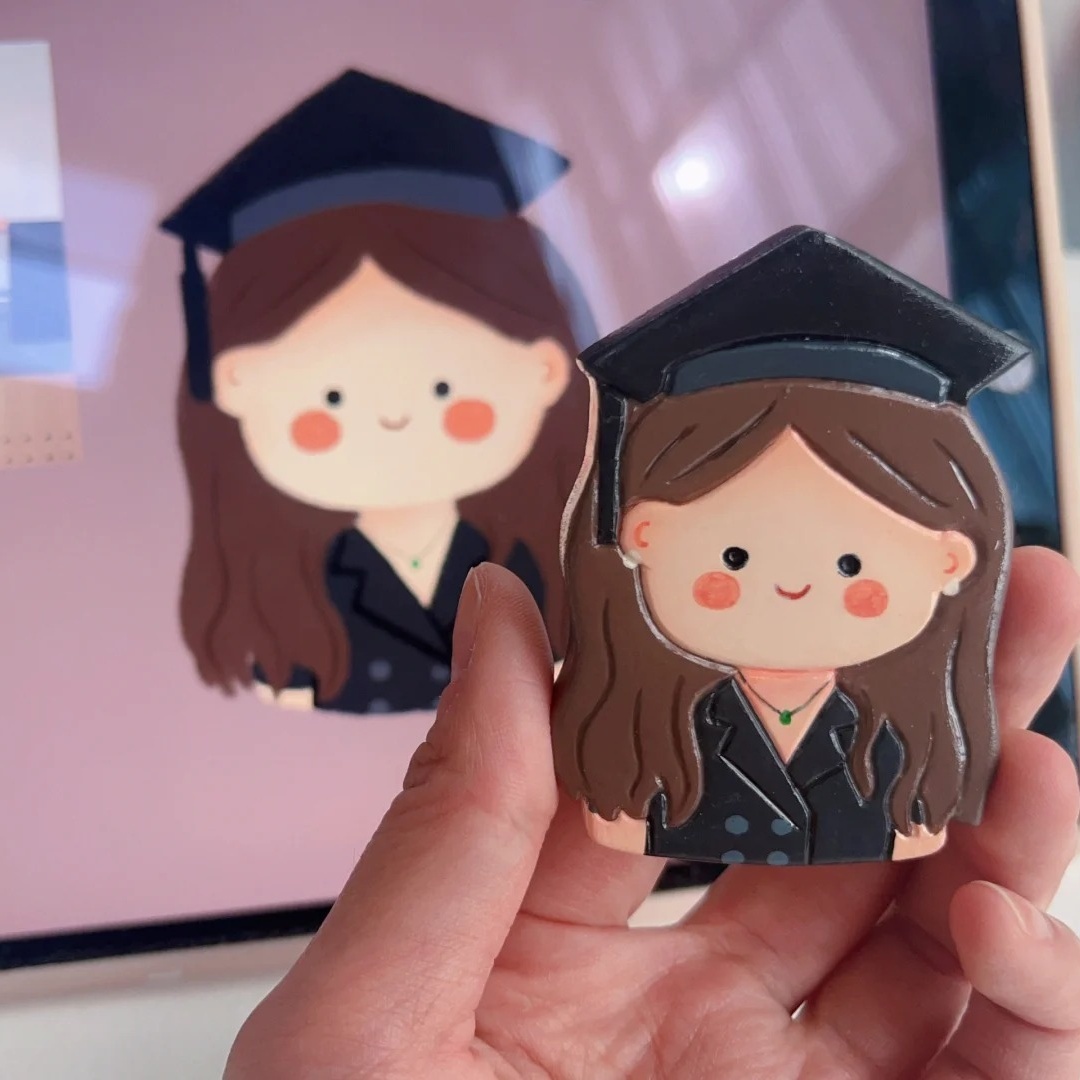 Custom Cartoon Portrait Fridge Magnet Personalized Gift with Cute Hand-Drawn Design for Lover - soufeelus