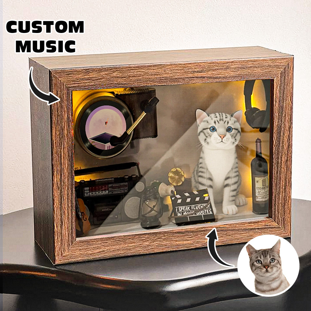 Custom Photo Plush Doll Pillow Music Box Personalized Music Player Gift for Her