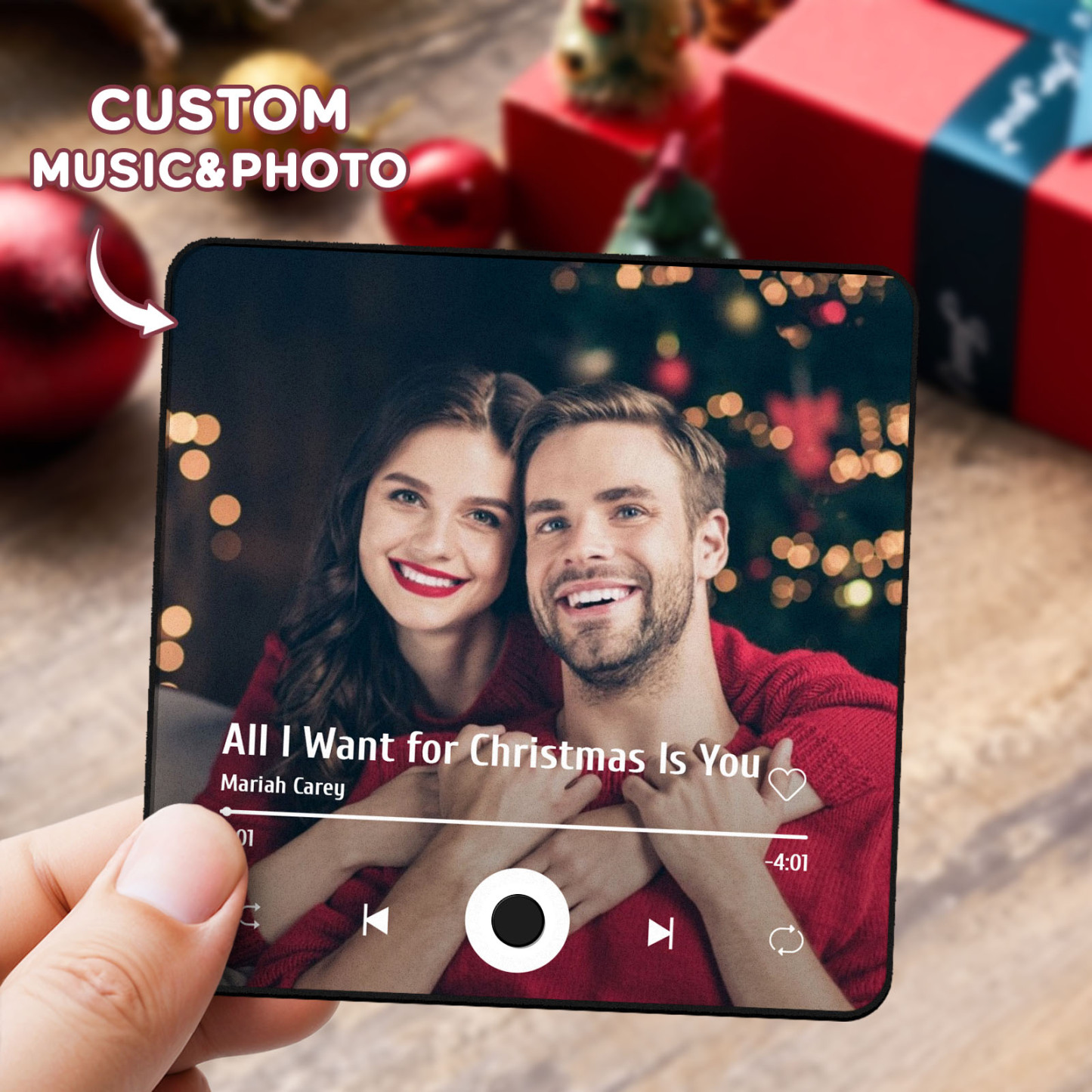 Customized Album Fridge Magnet Personalized Music Fridge Magnet Can Play Songs Christmas Gifts Family Gifts - soufeelus