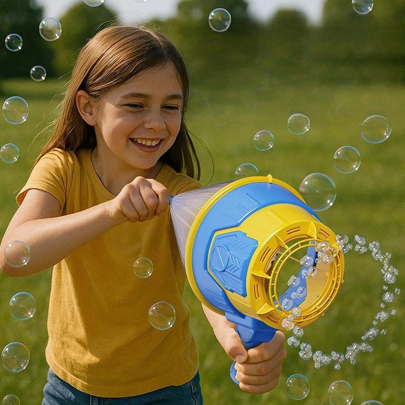 Handheld Bubble Machine Unique Multi-hole Bubble Blower Fireworks Bubble Machine Children's Toy Gift