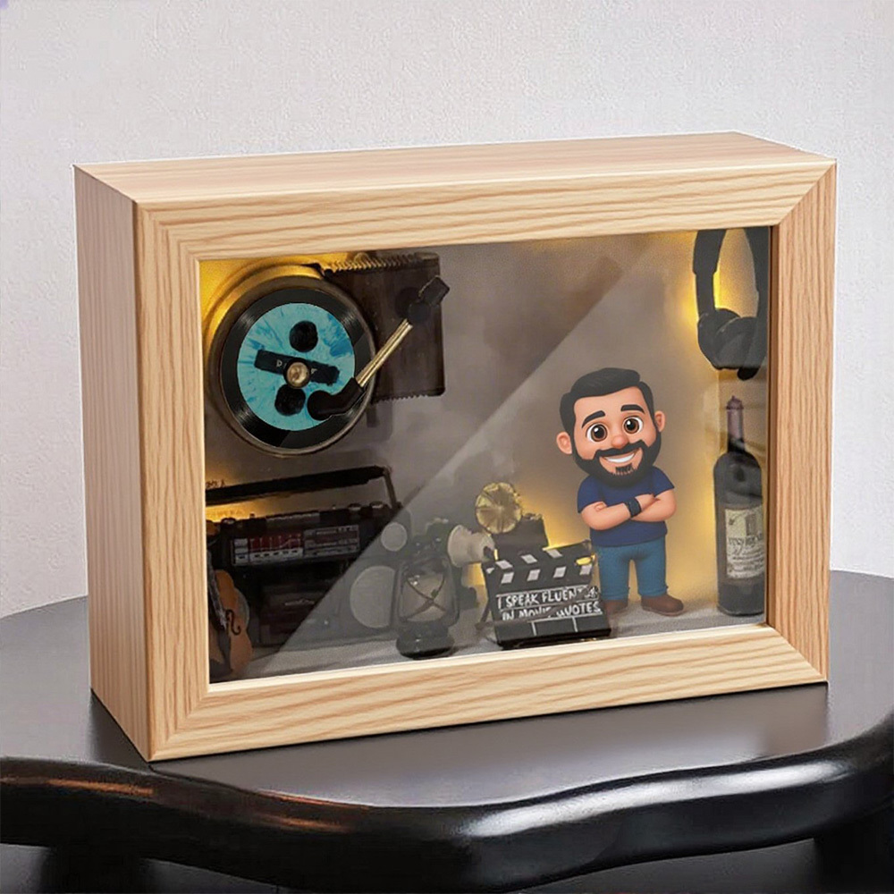 Custom Photo 3D Action Figure Music Box Personalized Music Player Gift for Him/Her