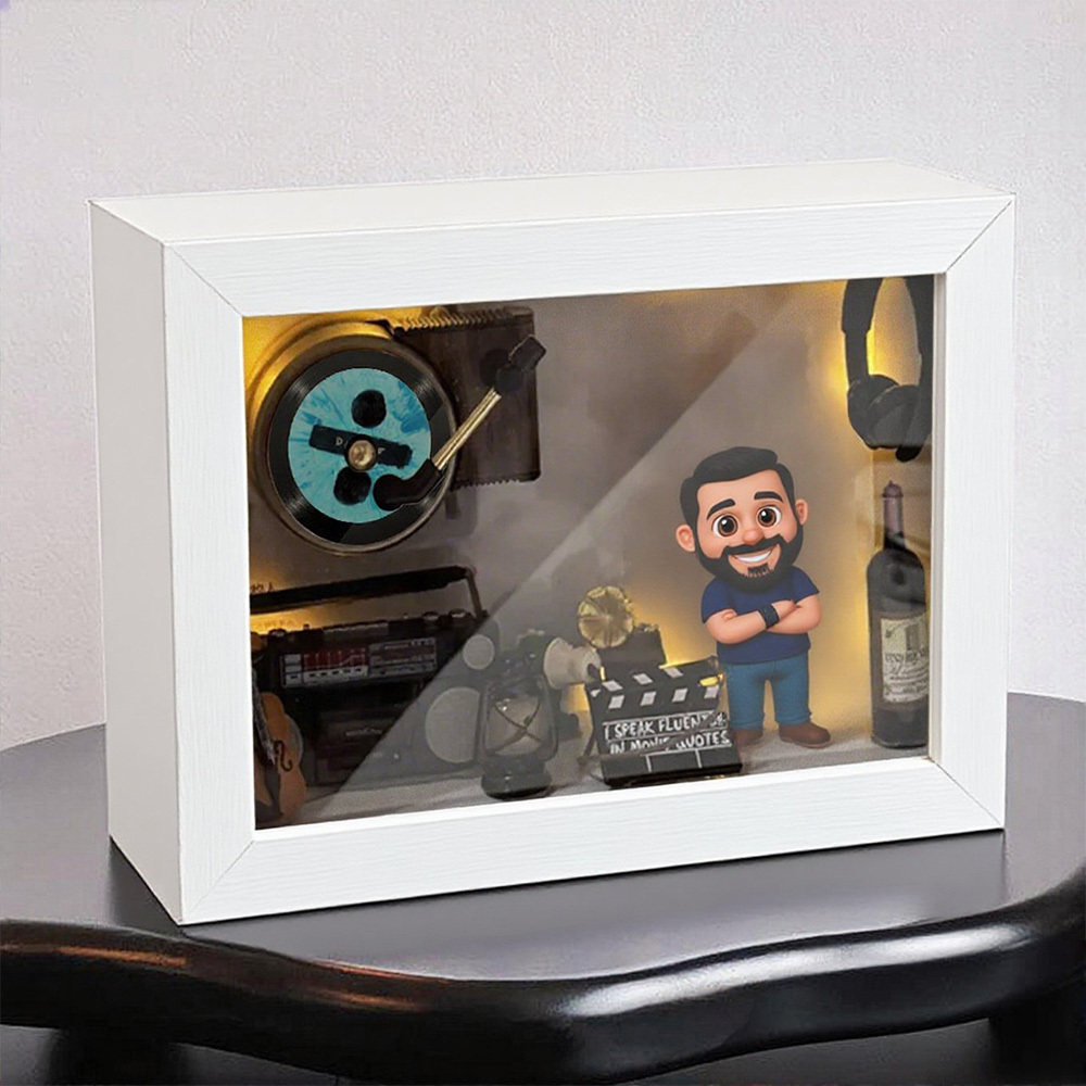 Custom Photo 3D Action Figure Music Box Personalized Music Player Gift for Him/Her