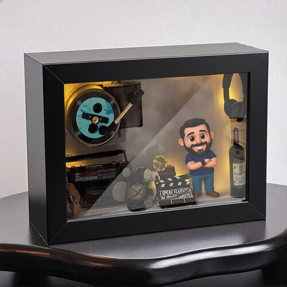 Custom Photo 3D Action Figure Music Box Personalized Music Player Gift for Him/Her