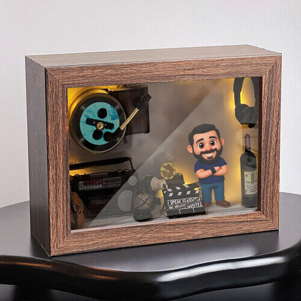 Custom Photo 3D Action Figure Music Box Personalized Music Player Gift for Him/Her