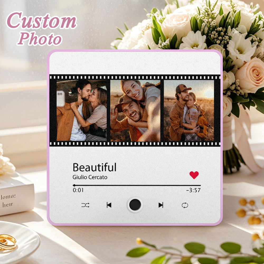 Personalized Film style Photo Music Fridge Magnet Pro Can Be Played Music The Best Anniversary Gift For Her - soufeelus