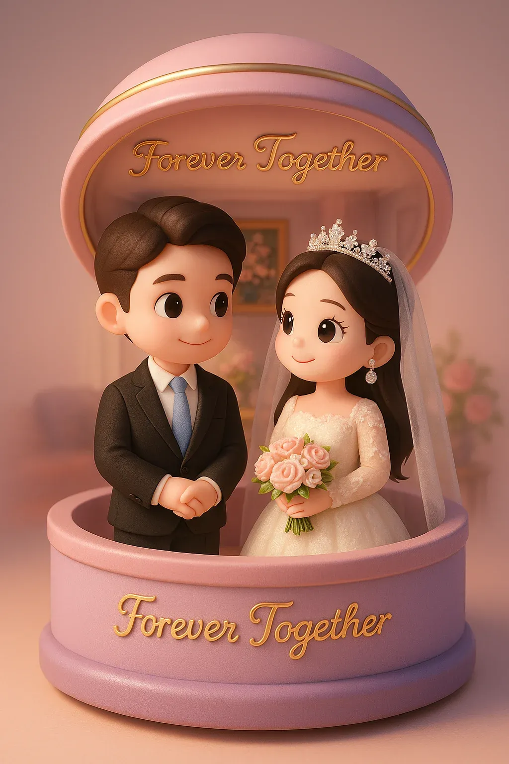 Custom Toy Figure 3D Mini Figures Music Box Personalization Photo Blind Box Gifts For Couple
