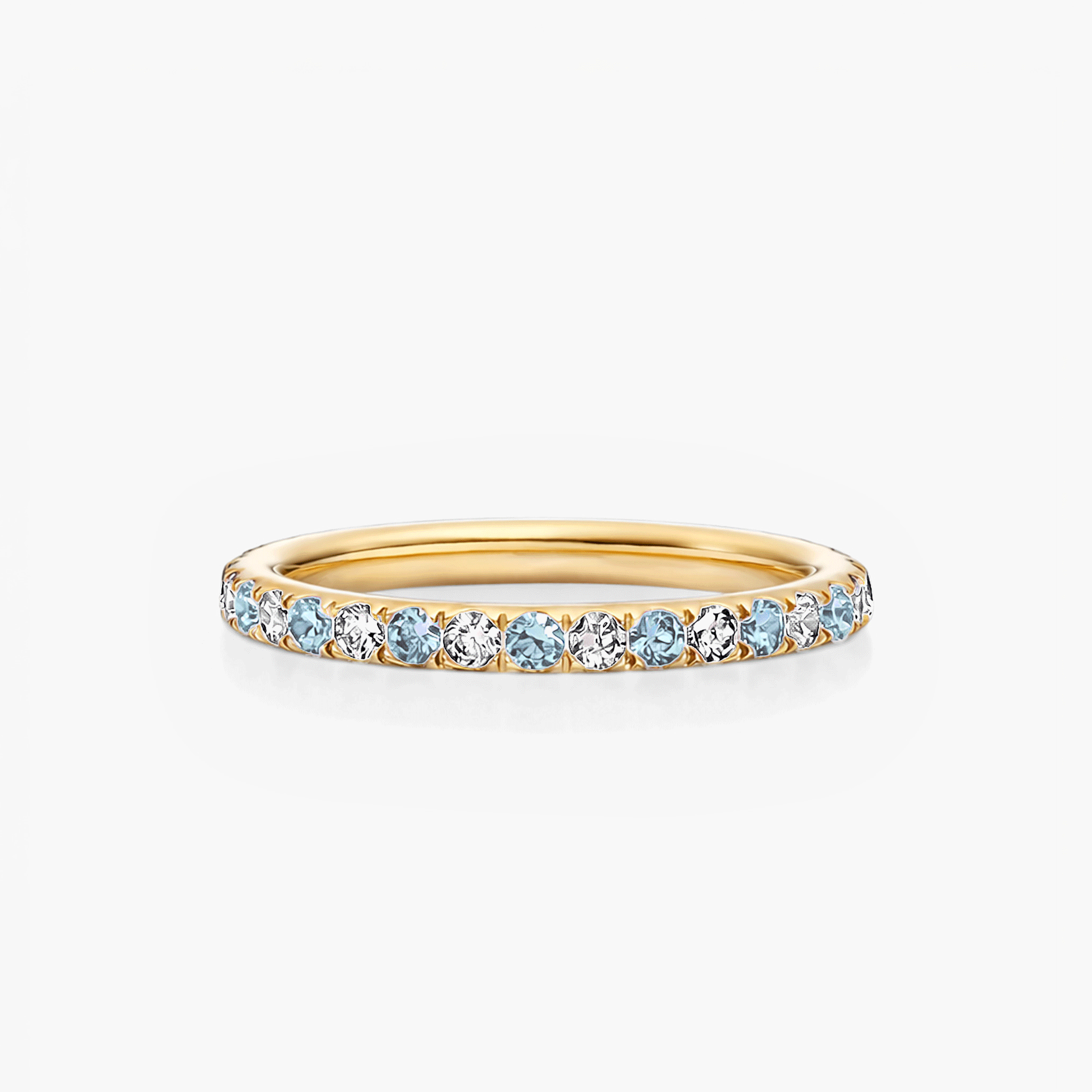 Personalized Eterna Birthstone Ring | Custom 18K Gold Plated Gift
