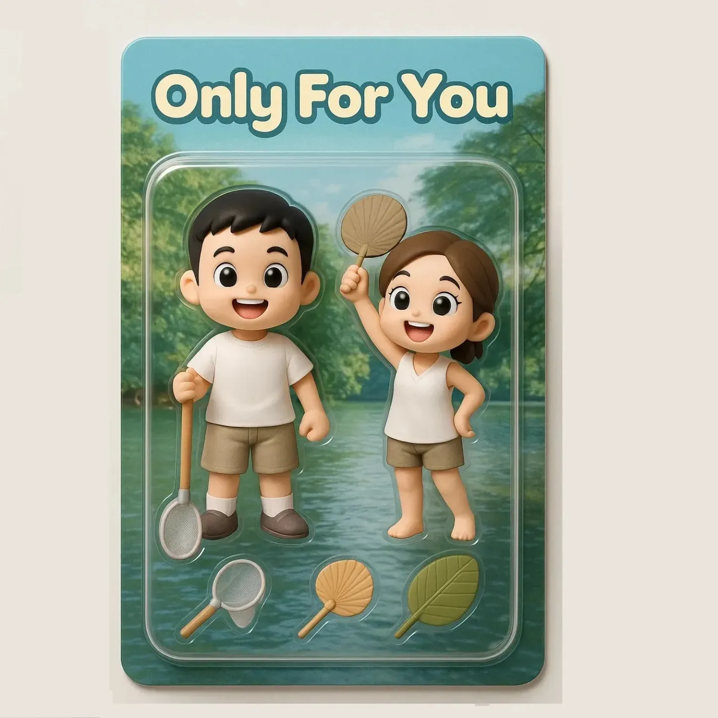 Custom 3D Effect Action Figure Pack Packaging Toy Box Style Art Gift Personalized Acrylic Fridge Magnets Couple's Gifts Wedding Gifts - soufeelus