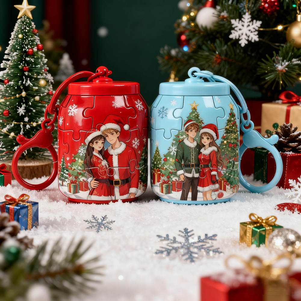 3D Puzzle Pendant Keychain Ornaments Christmas Gift