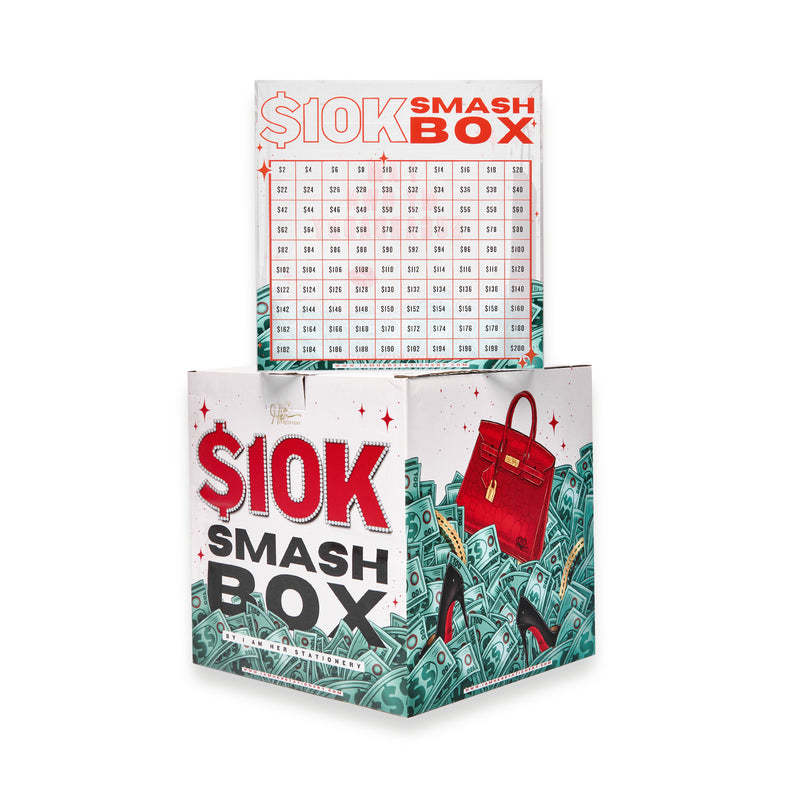Luxe Red $10k Cash Box Save Money Box