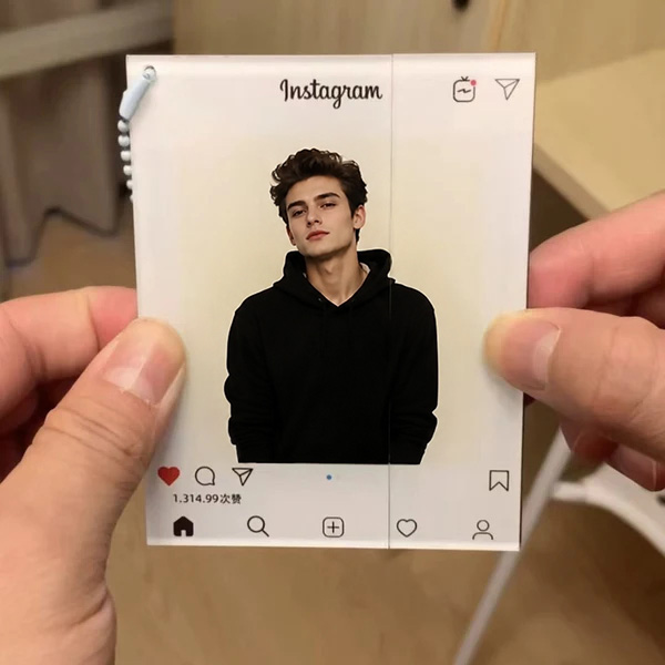 Custom Photo Pull-out Acrylic Photo Keychain Photo Bag Chain Gift For Fans