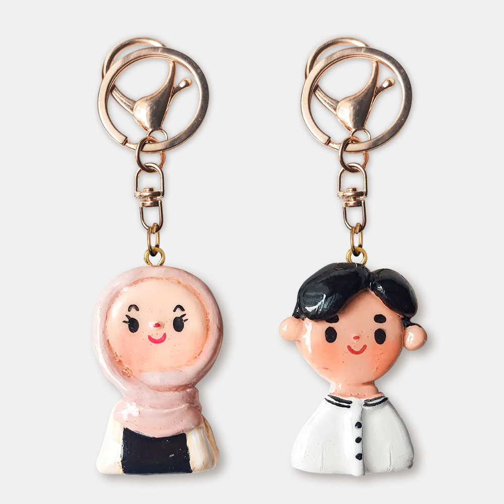 Custom Cute Style Bag Charm– Personalized Cartoon Gift with Your Faces