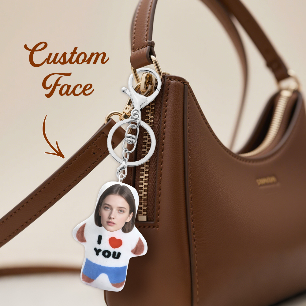 Custom MiniMe Pillow Bag Charm– With Bubble Pocket & Valentine’s Message Cute Gift for Loved Ones