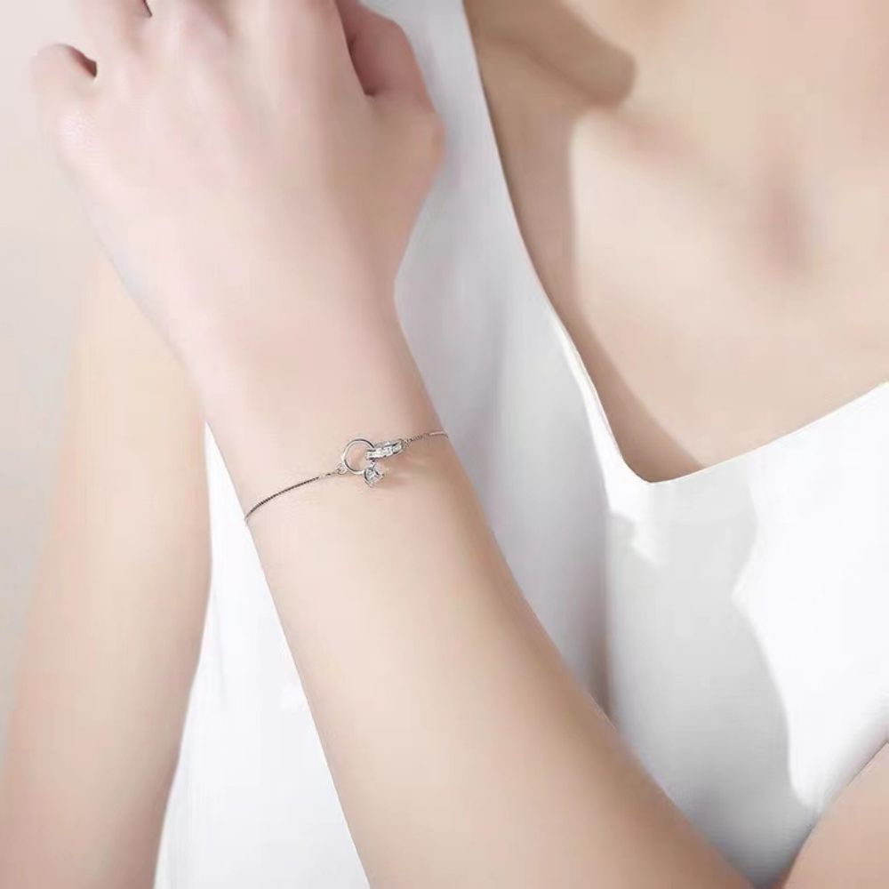 Interlocking Diamond Bracelet Classic Bangles Gift For Her - soufeelus