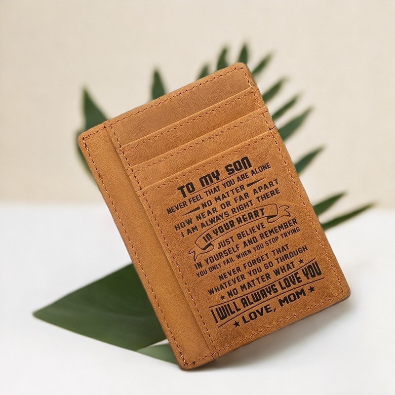 Wallet with Engraving Card Wallet Gifts For Daughter For Son - soufeelus