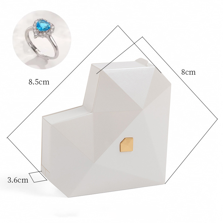 Heart Ring Box with Heart Promise Ring Open Adjustable Ring Multicolor Gift For Lover For Her