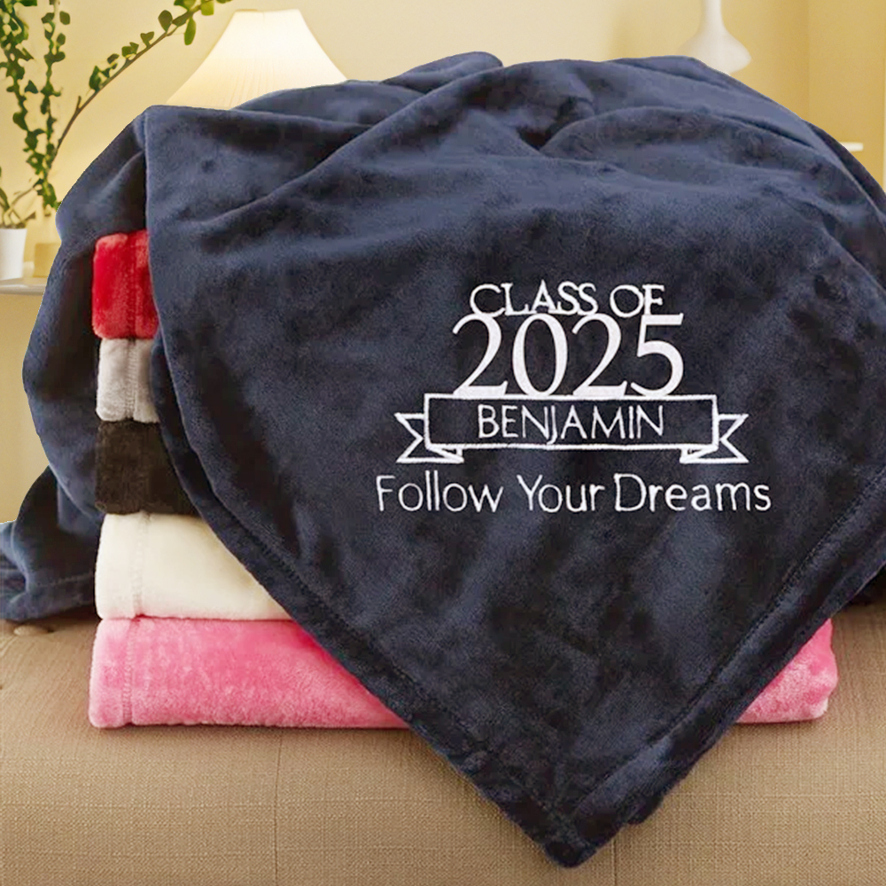 Graduation Personalized Fleece Blanket