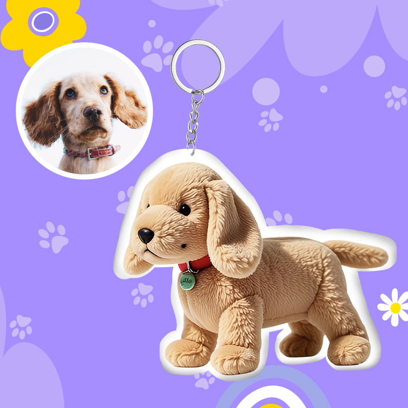 Personalized Photo Plush Doll Keychain Mini Me Plush Keychain Gifts for Daughter