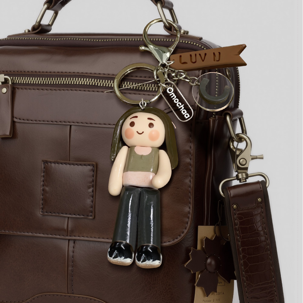 Custom Cute Q-Version Bag Charm with Custom Photo Cartoon Character Gift