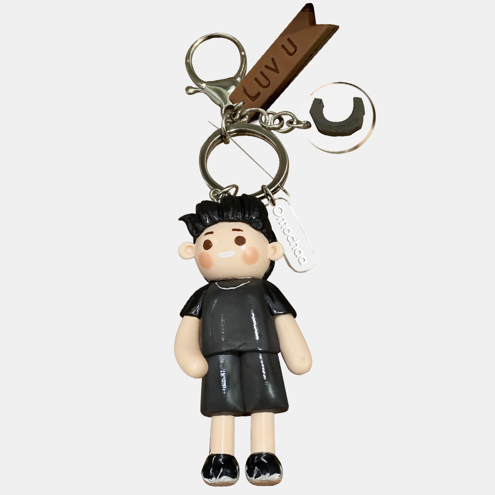 Custom Cute Q-Version Bag Charm with Custom Photo Cartoon Character Gift