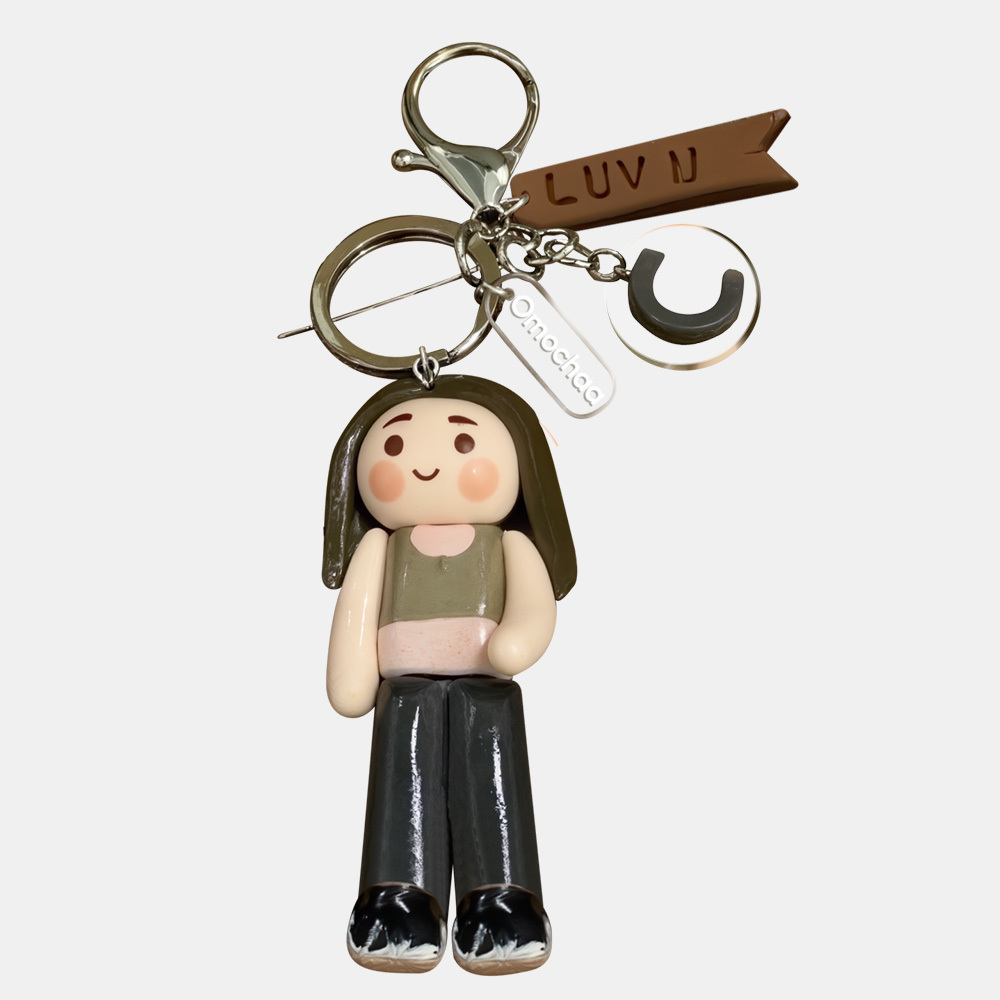 Custom Cute Q-Version Bag Charm with Custom Photo Cartoon Character Gift