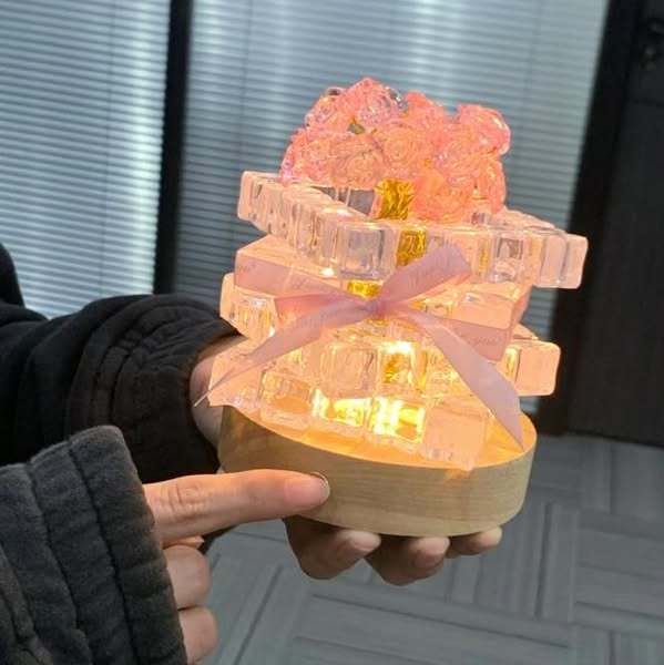 DIY Ice Rose Night Light For Mom Mother's Day Gift