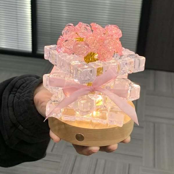 DIY Ice Rose Night Light For Mom Mother's Day Gift
