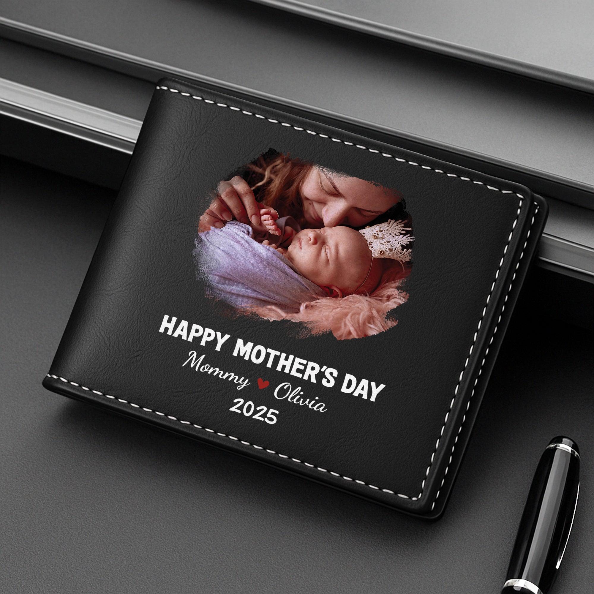 Personalized Father's Day Gifts - Photo Leather Wallet