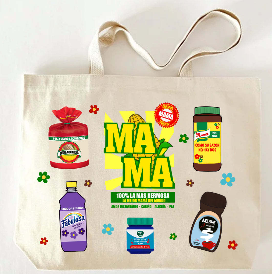 Funny Cartoon Spice Jar Pattern Bag For Mom Mother's day Gift
