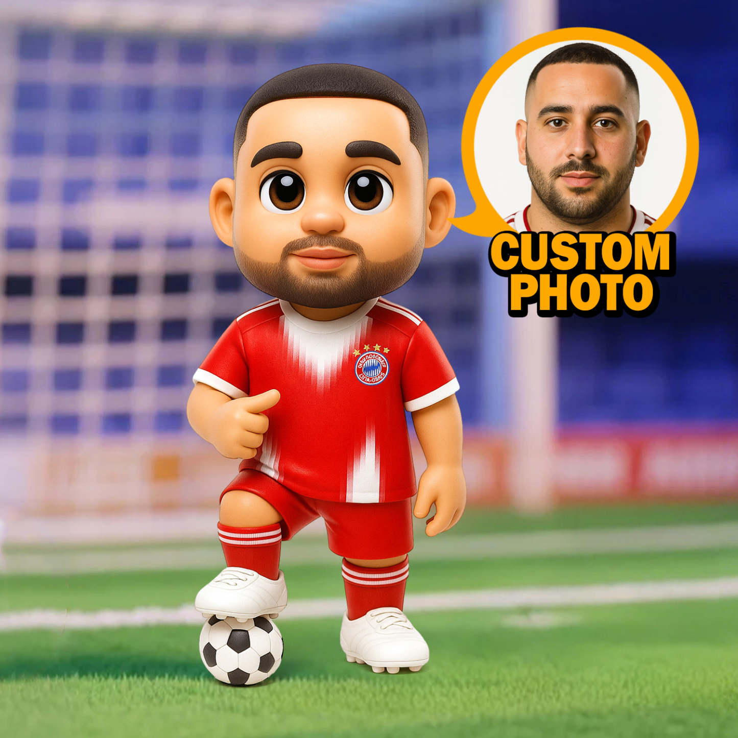 Personalized Ligue 1 Player Statue – 3D Printed Soccer Fan Gift