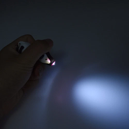 Kawaii LED Keychain Animal Cow Keyring with Sound Kid Children Gift Creative