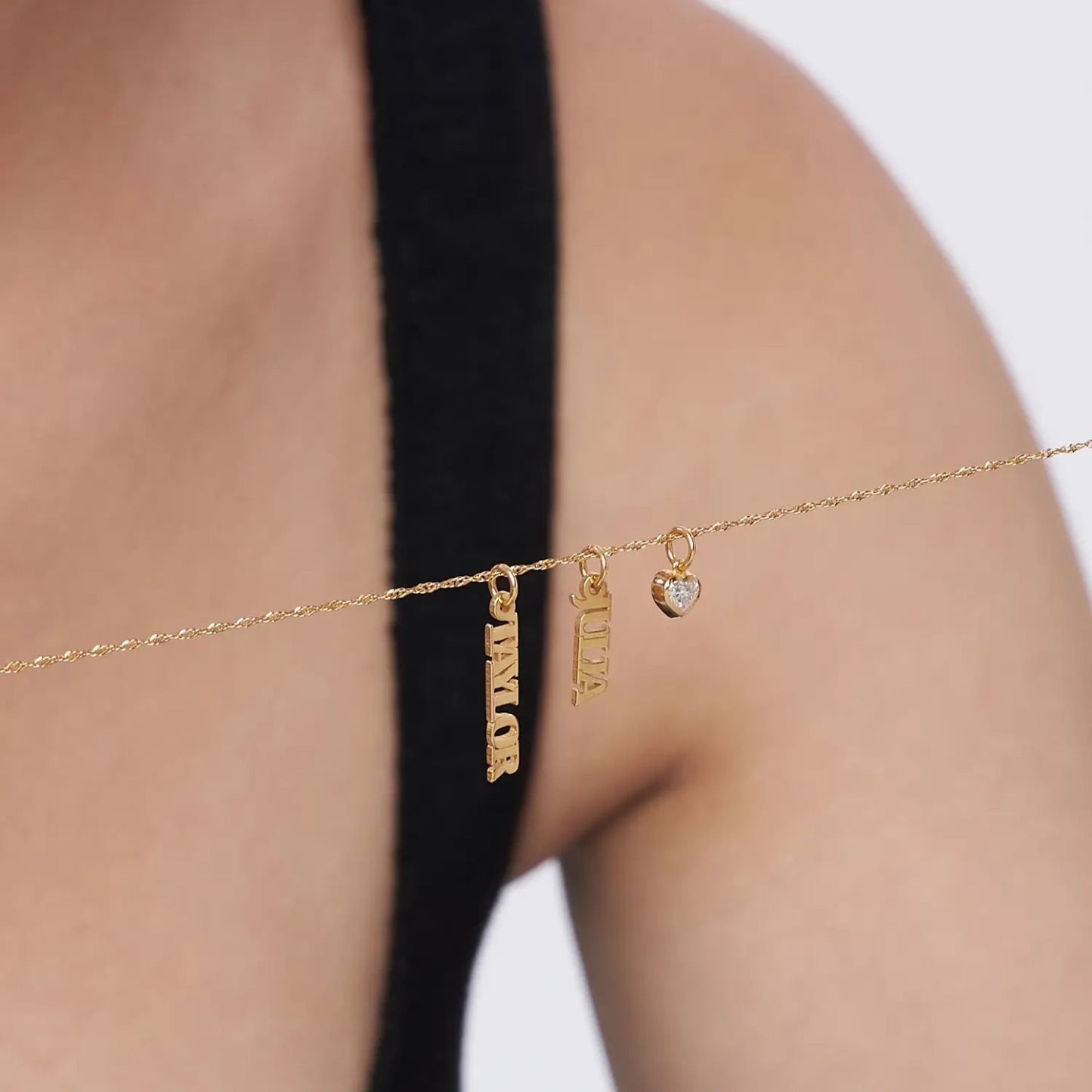 Custom Chain Name Necklace Multi-name Necklace Diamond Name Necklace Gift For Her
