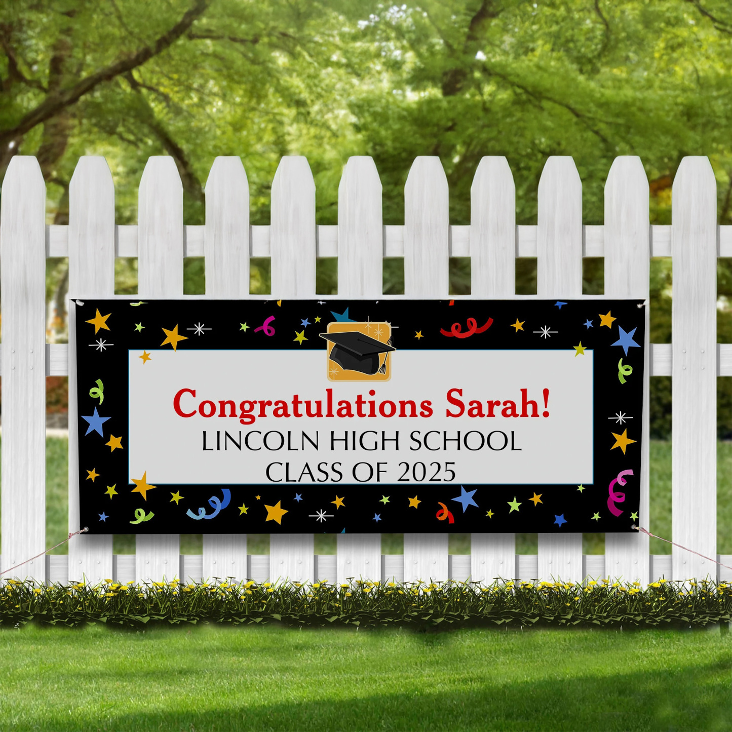 Celebrate Personalized Graduation Banner