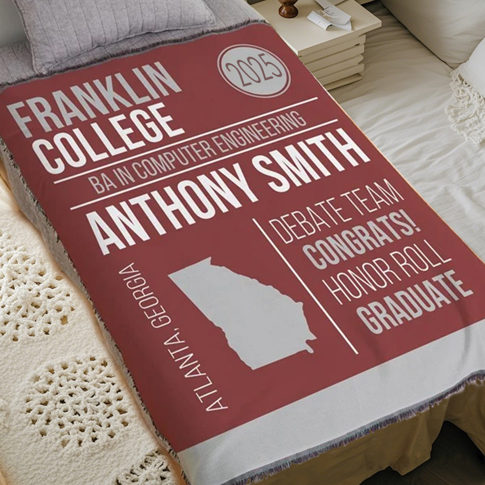 Graduation State Personalized Blanket