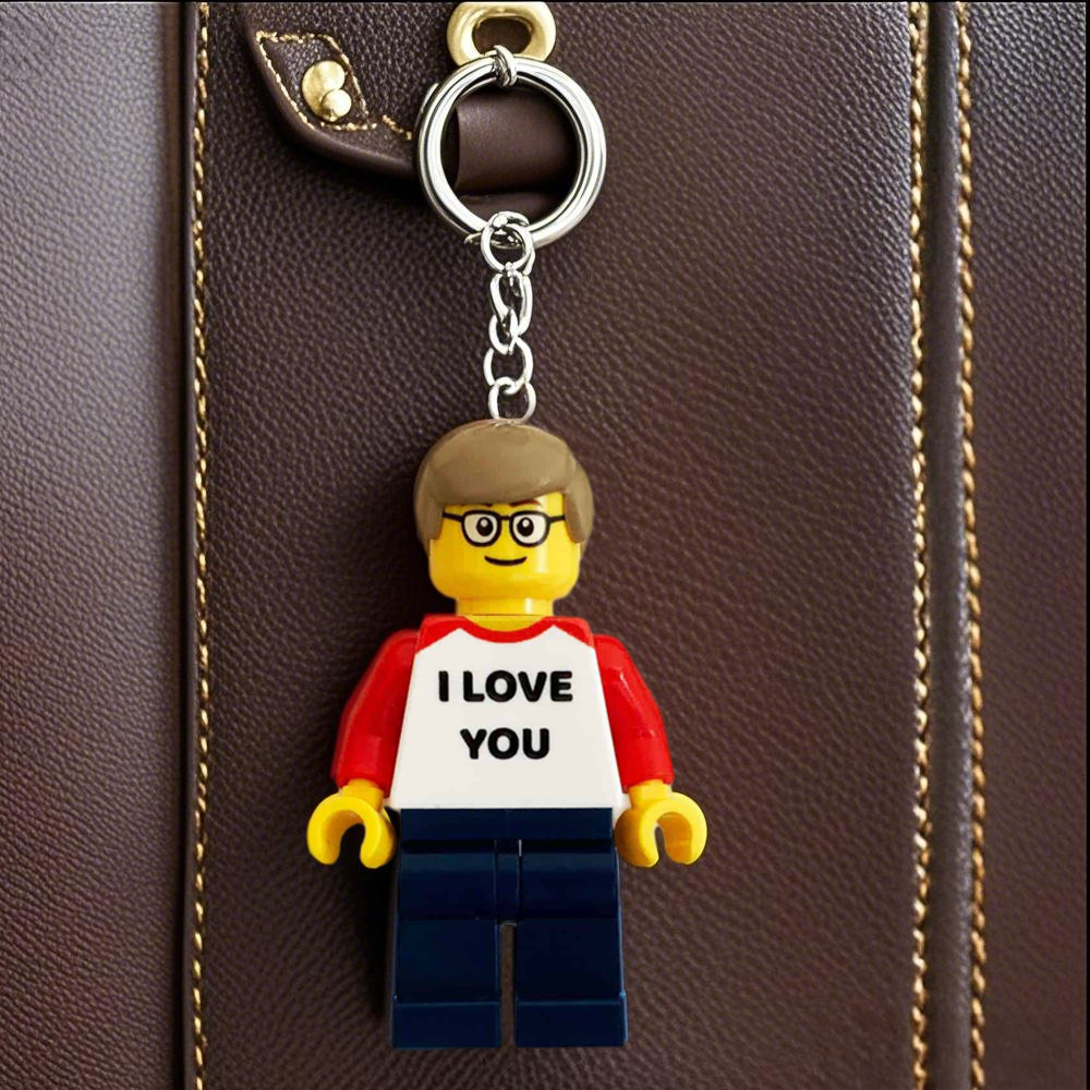 Custom Text Mini Figure Bag Charm– Personalised Gift for Him, Her or Friends