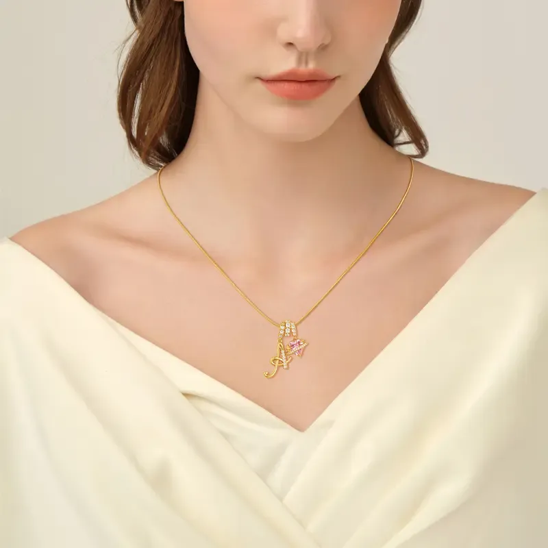 Art Design Letter Necklace Fashion Latest Custom Personalized Name Necklace Exguisite Gift Accessories For Women, Girls