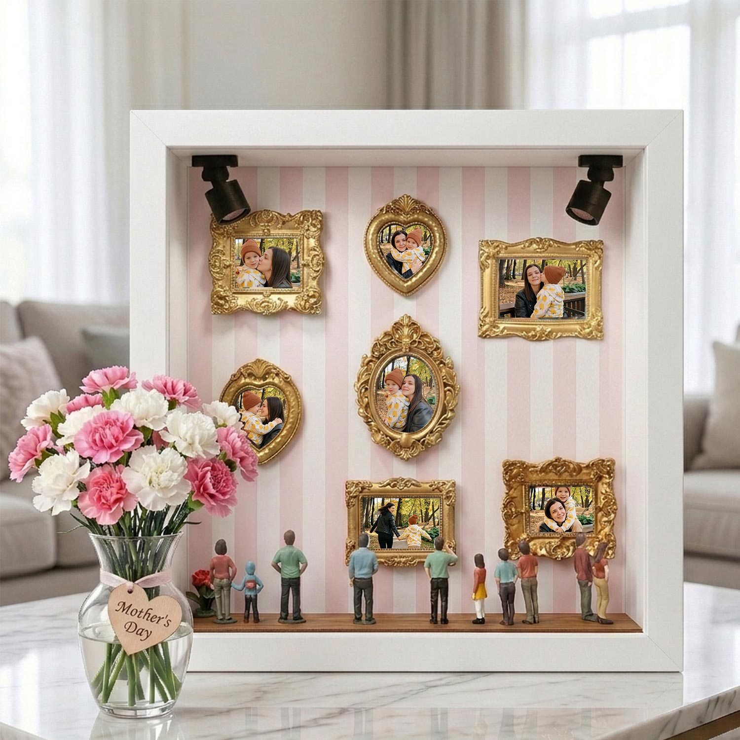 Museum of Us Frame Personalized Miniature Museum Gifts Mother's Day Gift for Mom